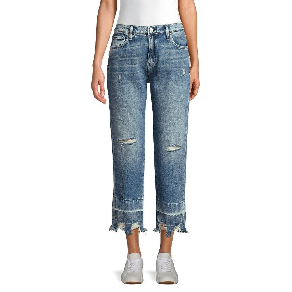 NWT HUDSON Jessi Relaxed Crop Boyfriend Jeans 27 Overshadow Blue NEW